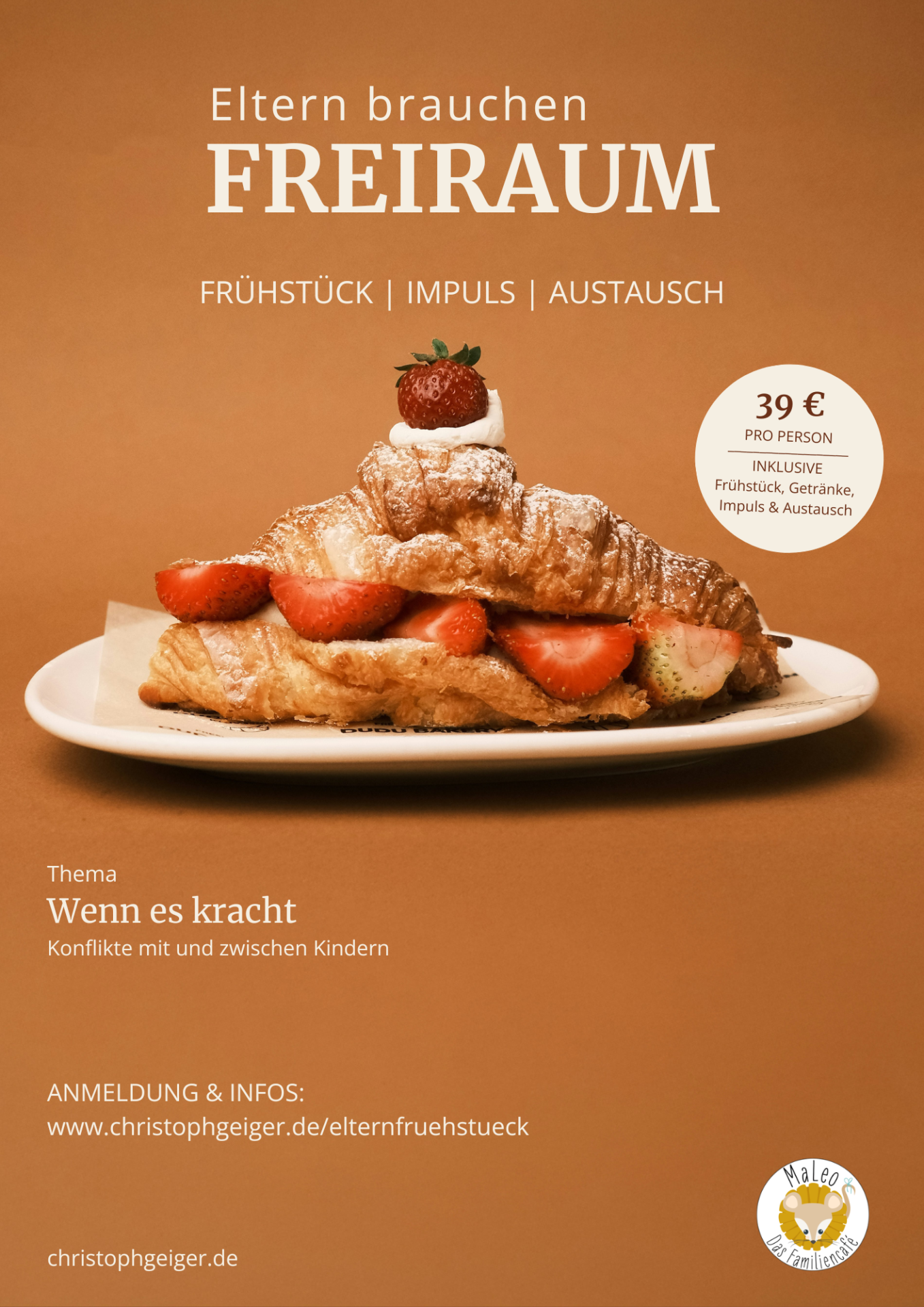 Plakat Elternfrühstück – Eltern brauchen Freiraum